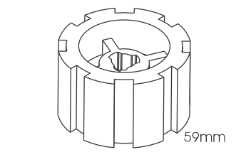 Crowns & Drives for 59mm Motors